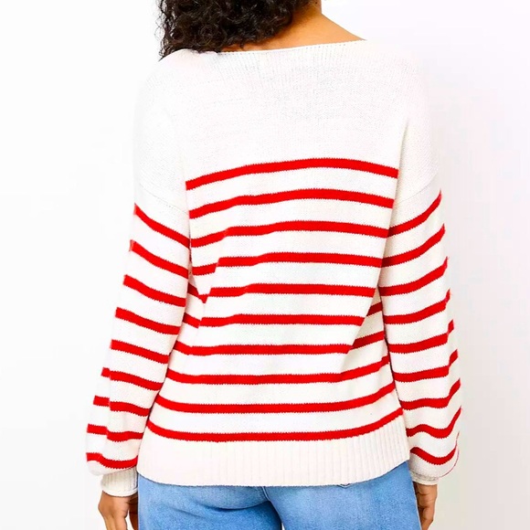 🥳HP🥳 NWT | LOFT | Petite Cupid Boatneck Sweater - Picture 2 of 4